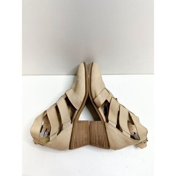 Crevo Boots Womens Size 7.5 Tan Leather Jessamine Low Block Heel Booties NEW - Picture 6 of 11
